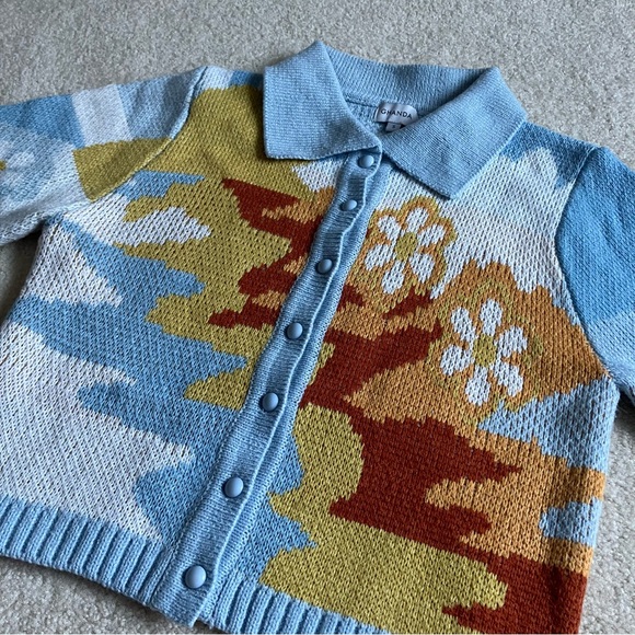 Colorful Button-Up Cardigan - Picture 3 of 8